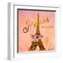 Gold Paris Eiffel-Janice Gaynor-Framed Art Print