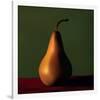 Gold Pear Red Table Green Wall-null-Framed Art Print