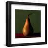 Gold Pear Red Table Green Wall-null-Framed Art Print