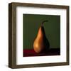 Gold Pear Red Table Green Wall-null-Framed Art Print