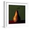 Gold Pear Red Table Green Wall-null-Framed Art Print