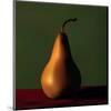 Gold Pear Red Table Green Wall-null-Mounted Art Print