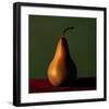 Gold Pear Red Table Green Wall-null-Framed Art Print