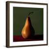 Gold Pear Red Table Green Wall-null-Framed Art Print