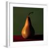 Gold Pear Red Table Green Wall-null-Framed Art Print