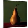 Gold Pear Red Table Green Wall-null-Mounted Art Print