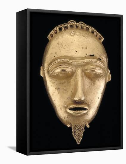 Gold Pendant Head, Popular Hair Adornments Among the Baule People; National Museum of African Art-null-Framed Stretched Canvas