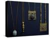 Gold Pendant of Isis and Pectoral Decorated with Scarab-null-Stretched Canvas