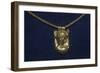 Gold Pendant of Satyr's Head from Caere, Etruscan Jewellery, c500 BC-Unknown-Framed Giclee Print