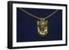 Gold Pendant of Satyr's Head from Caere, Etruscan Jewellery, c500 BC-Unknown-Framed Giclee Print