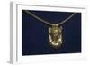 Gold Pendant of Satyr's Head from Caere, Etruscan Jewellery, c500 BC-Unknown-Framed Giclee Print