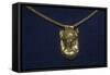 Gold Pendant of Satyr's Head from Caere, Etruscan Jewellery, c500 BC-Unknown-Framed Stretched Canvas