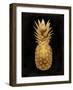 Gold Pineapple on Black II-Kate Bennett-Framed Giclee Print