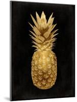 Gold Pineapple on Black II-Kate Bennett-Mounted Giclee Print