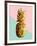 Gold Pineapple with Retro Shapes-cienpies-Framed Art Print