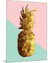 Gold Pineapple with Retro Shapes-cienpies-Mounted Art Print