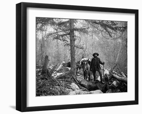 Gold Prospector Traveling For Supplies, Undated-Asahel Curtis-Framed Giclee Print
