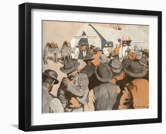 Gold Prospectors at Coolgardie, Western Australia-George Harding-Framed Art Print