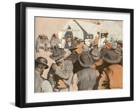 Gold Prospectors at Coolgardie, Western Australia-George Harding-Framed Art Print