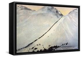 Gold Prospectors Crossing Chilkoot Pass-null-Framed Stretched Canvas