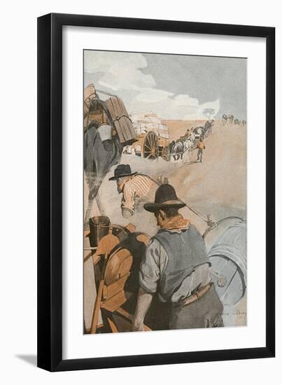 Gold Prospectors on the Way to Coolgardie, Australia-George Harding-Framed Art Print