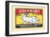 Gold Rabbit-null-Framed Art Print