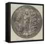 Gold Repousse Medallion, by a Vechte-null-Framed Stretched Canvas