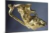 Gold Rhyton in Shape of Stag's Head with Mythological Scenes and Handle in Shape of Lion-null-Mounted Giclee Print