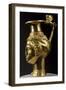 Gold Rhyton-Pitcher in Shape of Female Head Whose Hair Is Covered by Veil of Stars-null-Framed Giclee Print