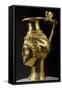 Gold Rhyton-Pitcher in Shape of Female Head Whose Hair Is Covered by Veil of Stars-null-Framed Stretched Canvas