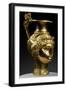 Gold Rhyton-Pitcher in Shape of Female Head Whose Hair Is Covered by Veil of Stars-null-Framed Giclee Print