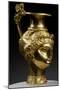 Gold Rhyton-Pitcher in Shape of Female Head Whose Hair Is Covered by Veil of Stars-null-Mounted Giclee Print