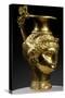Gold Rhyton-Pitcher in Shape of Female Head Whose Hair Is Covered by Veil of Stars-null-Stretched Canvas