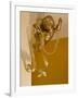 Gold Ribbon Trailing over Cherub Figure in Corner of Room-Richard Bryant-Framed Photo