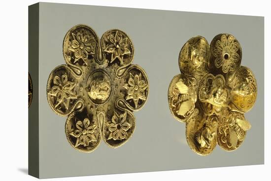 Gold Rosette Ornaments from Milos-null-Stretched Canvas