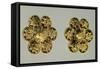 Gold Rosette Ornaments from Milos-null-Framed Stretched Canvas