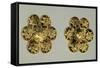 Gold Rosette Ornaments from Milos-null-Framed Stretched Canvas