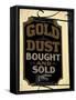 Gold Rush Era Sign in Dawson City, Yukon, Canada-Paul Souders-Framed Stretched Canvas