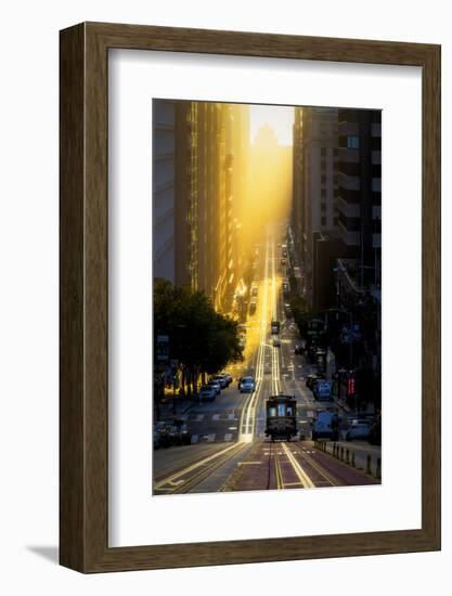 Gold Rush, San Francisco, Magical California Street Sunrise Light-Vincent James-Framed Photographic Print