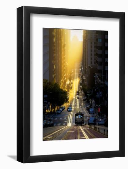 Gold Rush, San Francisco, Magical California Street Sunrise Light-Vincent James-Framed Photographic Print