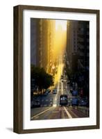 Gold Rush, San Francisco, Magical California Street Sunrise Light-Vincent James-Framed Photographic Print