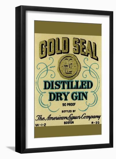 Gold Seal Distiller Dry Gin-null-Framed Art Print