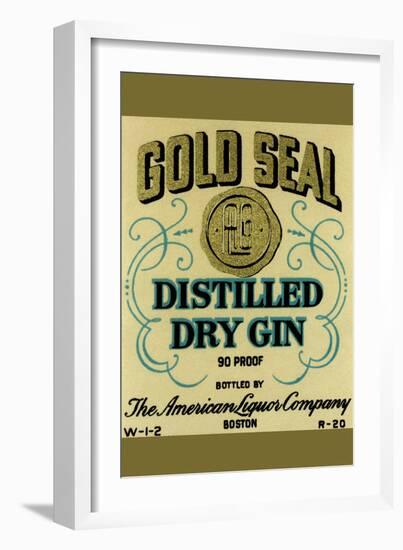 Gold Seal Distiller Dry Gin-null-Framed Art Print