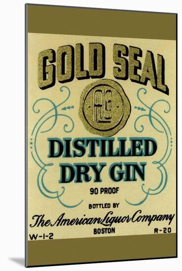 Gold Seal Distiller Dry Gin-null-Mounted Art Print