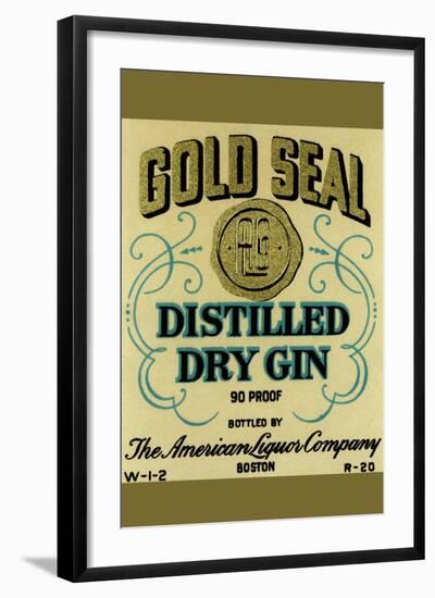 Gold Seal Distiller Dry Gin-null-Framed Art Print