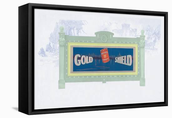 Gold Shield Coffee-null-Framed Stretched Canvas