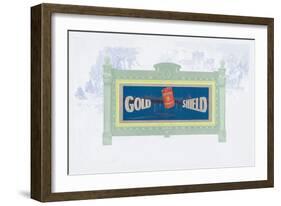 Gold Shield Coffee-null-Framed Art Print