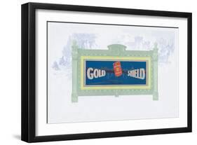 Gold Shield Coffee-null-Framed Art Print