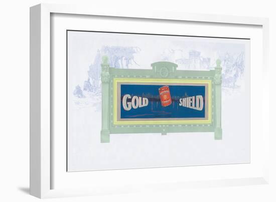 Gold Shield Coffee-null-Framed Art Print