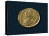 Gold Solidus Bearing Image of Emperor Valentinian Iii Wearing Laurel Crown, Recto, Roman Coins-null-Stretched Canvas